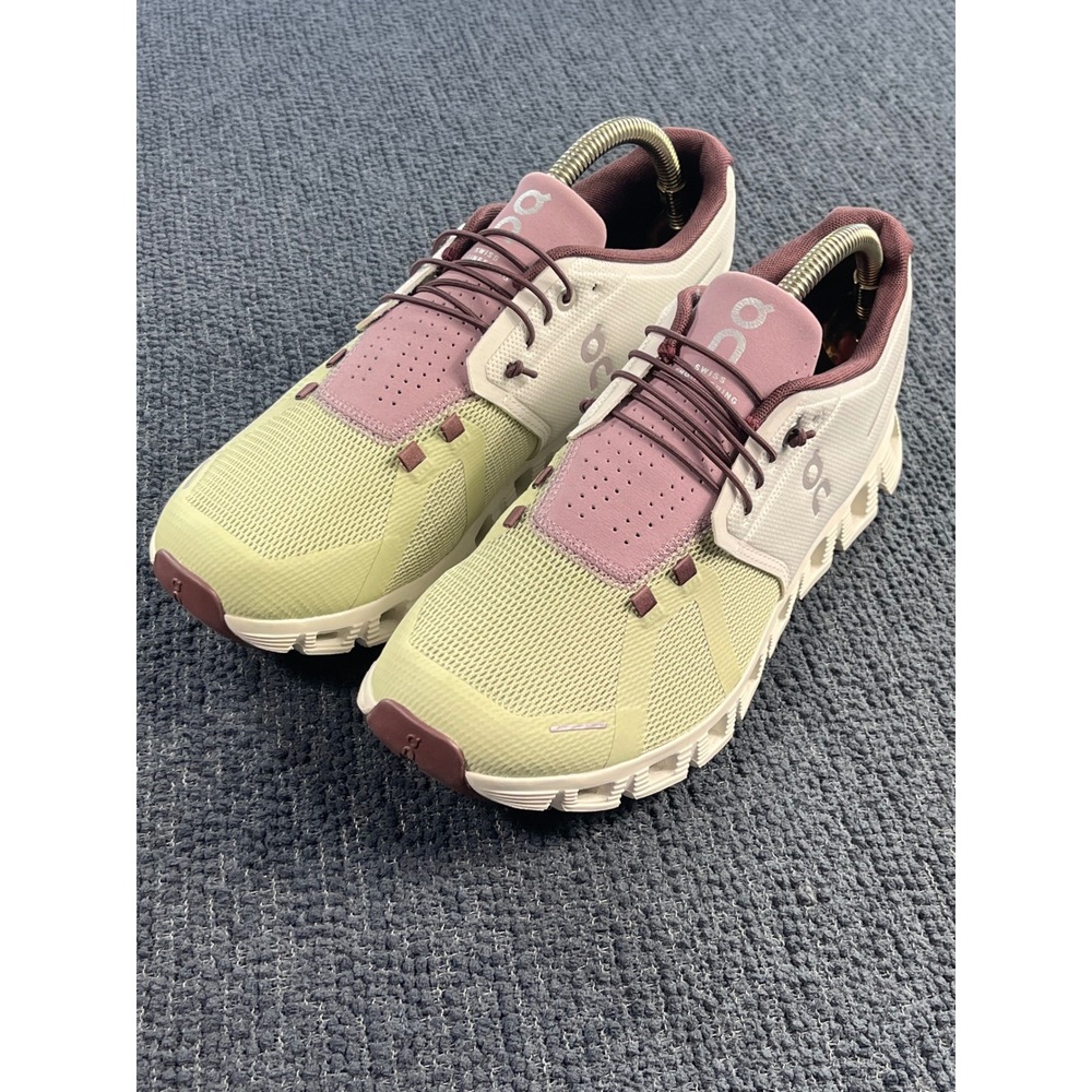 On Cloud 5 On Running Shoes Ice Haze Hay Dust Rose Low Top Sneakers Sz 11W